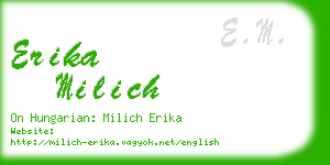 erika milich business card